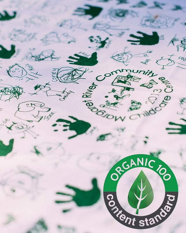 Photo by Expressions Australia on June 15, 2025. May be a doodle of napkin, poster, place mat, banner, herb and text that says "な corey Communitsy 2013 Centte Cesidy River 1206W childese Childcore ORGANIC 100 content ٣ standard".